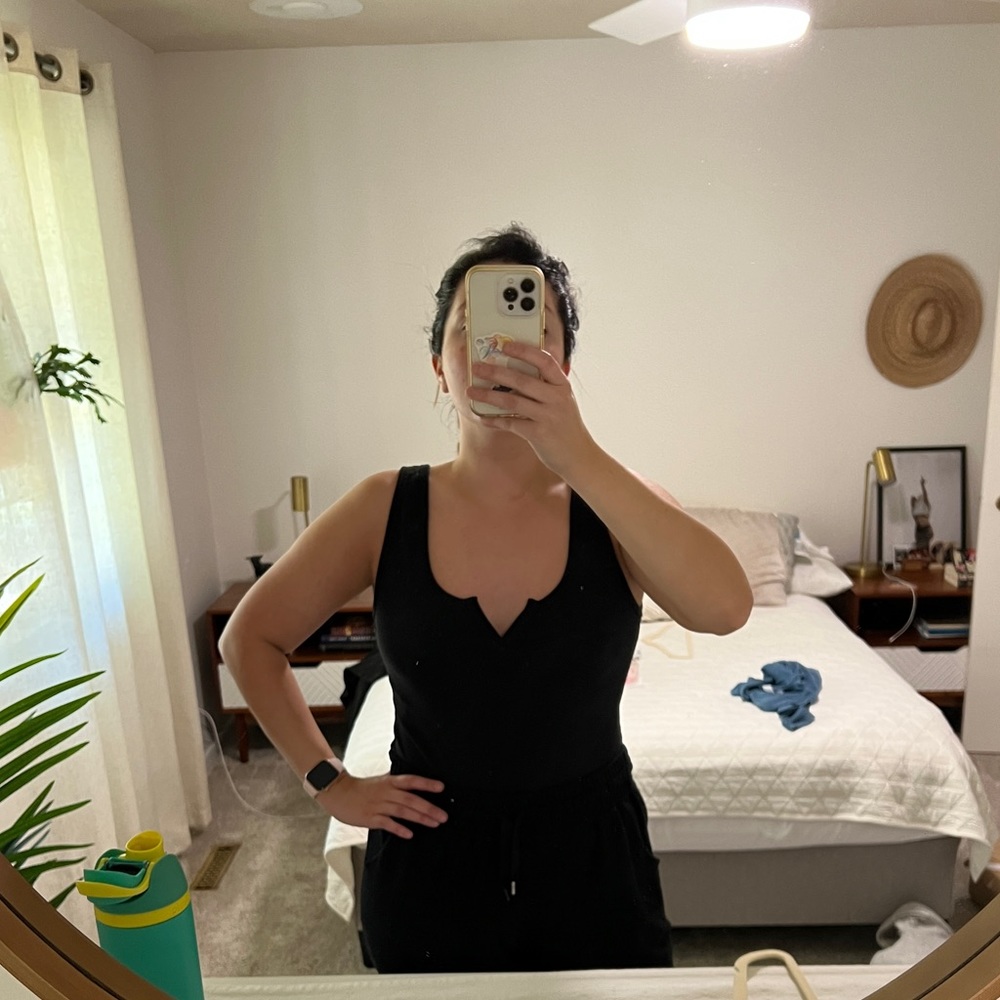 Zara Bodysuit Black V Cut